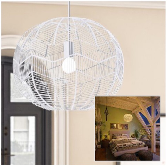 Other - SOLD New Large Rattan Globe Light Pendan Woven Hanging Modern Interior Design